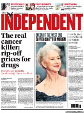 The Independent () Newspaper Front Page for 29 April 2013