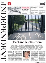The Independent () Newspaper Front Page for 29 April 2014