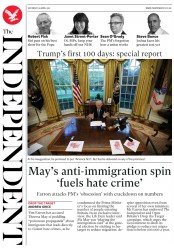 The Independent () Newspaper Front Page for 29 April 2017