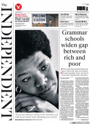 The Independent () Newspaper Front Page for 29 May 2014