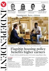The Independent () Newspaper Front Page for 29 May 2018