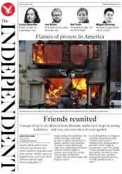 The Independent () Newspaper Front Page for 29 May 2020