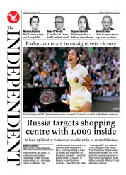 The Independent () Newspaper Front Page for 29 June 2022