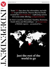 The Independent () Newspaper Front Page for 29 August 2018
