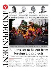 The Independent () Newspaper Front Page for 29 August 2022