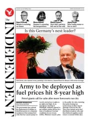 The Independent () Newspaper Front Page for 29 September 2021