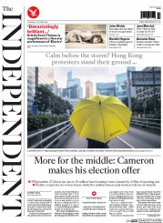 The Independent () Newspaper Front Page for 2 October 2014