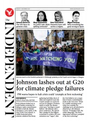 The Independent () Newspaper Front Page for 2 November 2021