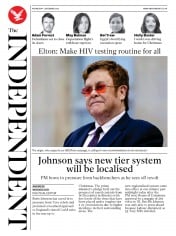 The Independent () Newspaper Front Page for 2 December 2020