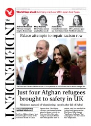 The Independent () Newspaper Front Page for 2 December 2022