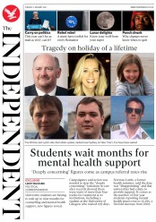 The Independent () Newspaper Front Page for 2 January 2018