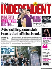 The Independent () Newspaper Front Page for 2 February 2013