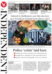 The Independent () Newspaper Front Page for 2 March 2017
