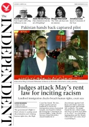 The Independent () Newspaper Front Page for 2 March 2019