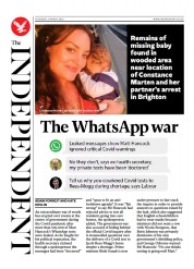 The Independent () Newspaper Front Page for 2 March 2023