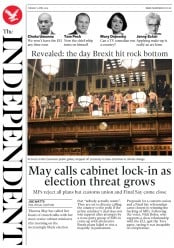 The Independent () Newspaper Front Page for 2 April 2019