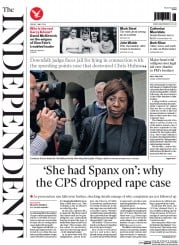 The Independent () Newspaper Front Page for 2 May 2014