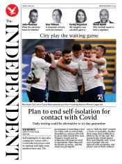 The Independent () Newspaper Front Page for 2 May 2021