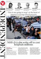 The Independent () Newspaper Front Page for 2 June 2020