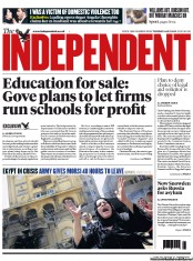 The Independent () Newspaper Front Page for 2 July 2013
