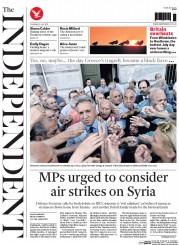 The Independent () Newspaper Front Page for 2 July 2015