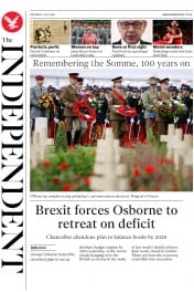 The Independent () Newspaper Front Page for 2 July 2016