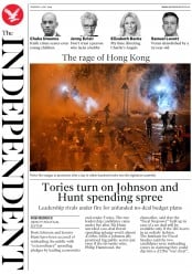 The Independent () Newspaper Front Page for 2 July 2019