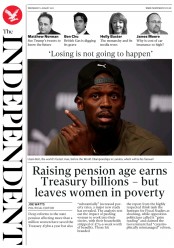 The Independent () Newspaper Front Page for 2 August 2017