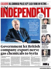 The Independent () Newspaper Front Page for 2 September 2013