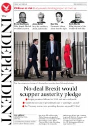 The Independent () Newspaper Front Page for 30 October 2018