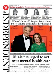 The Independent () Newspaper Front Page for 30 October 2022