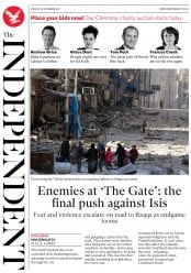 The Independent () Newspaper Front Page for 30 November 2016