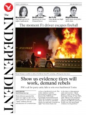 The Independent () Newspaper Front Page for 30 November 2020