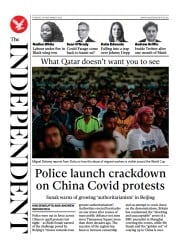 The Independent () Newspaper Front Page for 30 November 2022