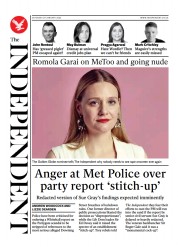 The Independent () Newspaper Front Page for 30 January 2022