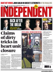 The Independent () Newspaper Front Page for 30 March 2013