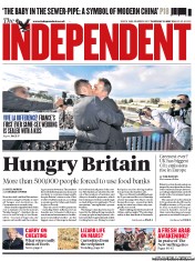 The Independent () Newspaper Front Page for 30 May 2013