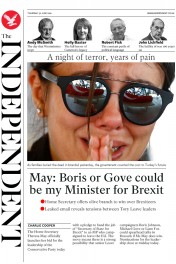 The Independent () Newspaper Front Page for 30 June 2016