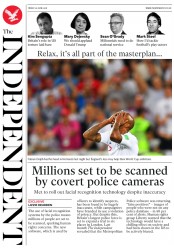The Independent () Newspaper Front Page for 30 June 2018