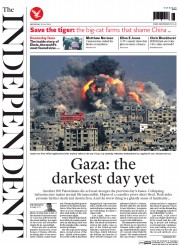The Independent () Newspaper Front Page for 30 July 2014