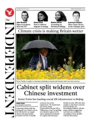 The Independent () Newspaper Front Page for 30 July 2021
