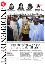 The Independent () Newspaper Front Page for 30 August 2018