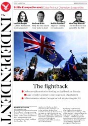 The Independent () Newspaper Front Page for 30 August 2019