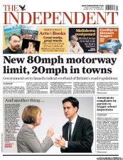 The Independent () Newspaper Front Page for 30 September 2011