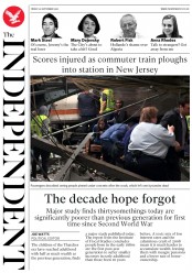 The Independent () Newspaper Front Page for 30 September 2016