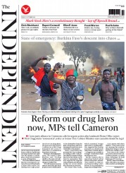 The Independent () Newspaper Front Page for 31 October 2014