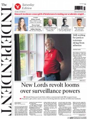 The Independent () Newspaper Front Page for 31 October 2015