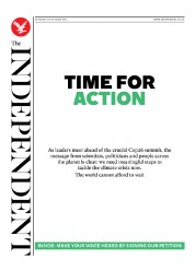 The Independent () Newspaper Front Page for 31 October 2021