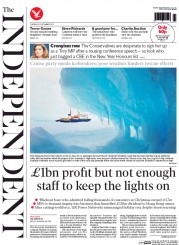 The Independent () Newspaper Front Page for 31 December 2013