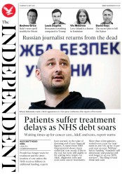 The Independent () Newspaper Front Page for 31 May 2018